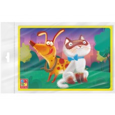 М'які пазли А5, Котик та песик, Vladi Toys VT1104-20 М'які пазли А5, Котик та песик, Vladi Toys VT1104-20