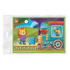 М'які пазли А5, Потяг, Vladi Toys VT1104-22 М'які пазли А5, Потяг, Vladi Toys VT1104-22