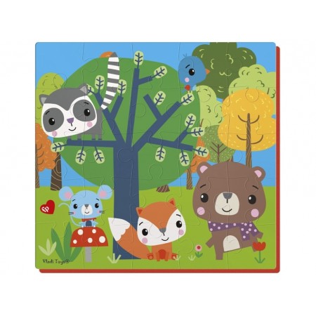 Мягкие пазлы 22х23 Fisher Price, Лесные жители, Vladi Toys VT1109-02