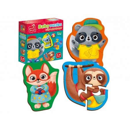Игра развивающая пазлы картонные с игрой, Животные, Игрушки, Vladi Toys VT1722-27 Игра развивающая пазлы картонные с игрой, Животные, Игрушки, Vladi Toys VT1722-27