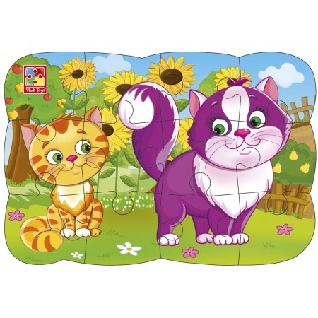 Пазлы на магните А5 Котики, Vladi Toys VT3205-73