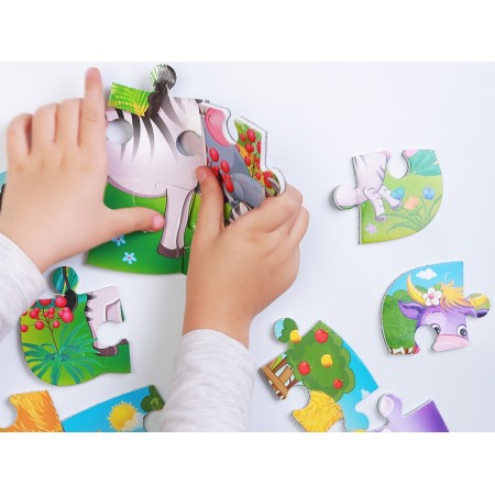 Пазлы на магните А5 Корова и теленок, Vladi Toys VT3205-74 Пазлы на магните А5 Корова и теленок, Vladi Toys VT3205-74