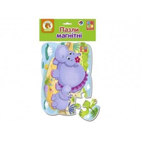 Пазли на магніті А5 Бегемотики, Vladi Toys VT3205-76 Пазли на магніті А5 Бегемотики, Vladi Toys VT3205-76