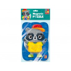 Пазлы мягкие магнитные А5, Малыш сможет Енот, Vladi Toys VT3205-91