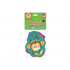 Магнитные беби пазлы, Львенок и обезьянка, 3-4 элемента, Vladi Toys VT3208-11