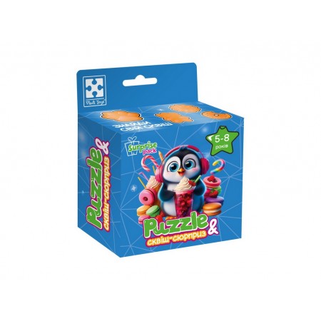 Гра розвиваюча пазли та сквіш-сюрприз Пінгвінчик, Vladi Toys VT8030-06