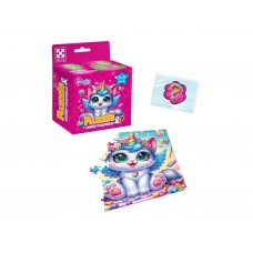 Игра развивающая пазлы и сквиш-сюрприз Котик единорожка, Vladi Toys VT8030-07