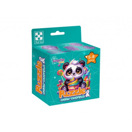 Игра развивающая пазлы и сквиш-сюрприз Панда, Vladi Toys VT8030-08 Игра развивающая пазлы и сквиш-сюрприз Панда, Vladi Toys VT8030-08