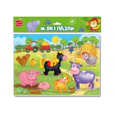 Мягкие пазлы А4, Малыш сможет Ферма, Vladi Toys VT1102-18