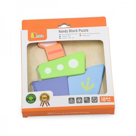 Дерев'яний мініпазл Viga Toys Кораблик Дерев'яний мініпазл Viga Toys Кораблик