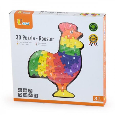 Деревянный пазл Viga Toys Петушок по буквам 55244N Деревянный пазл Viga Toys Петушок по буквам 55244N