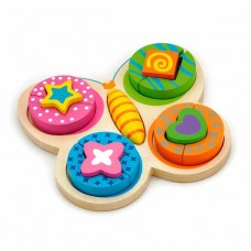 Деревянный пазл-сортер Viga Toys Бабочка 