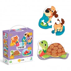  Пазл 4 в 1 "Baby puzzle. Домашні тварини" 300688 "DoDo", 4 картинки, в коробці