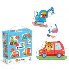  Пазл 4 в 1 "Baby puzzle. Транспорт" 300685 "DoDo", 4 картинки, в коробці