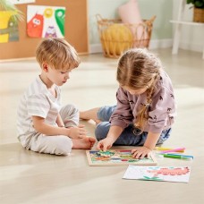 Пазл Hape Динозавры с раскраской E1641 