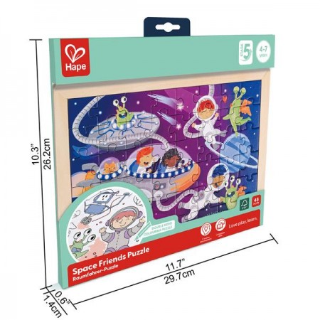 Пазл Hape Прибульці з розмальовкою E1644 Пазл Hape Прибульці з розмальовкою E1644