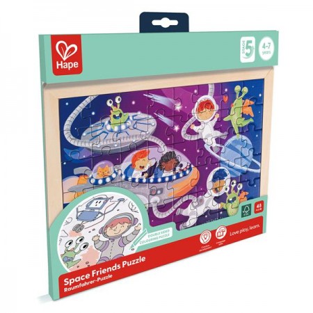 Пазл Hape Прибульці з розмальовкою E1644 Пазл Hape Прибульці з розмальовкою E1644