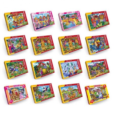 Картонные пазлы 54 элемента Danko Toys микс видов для детей от 3 лет
