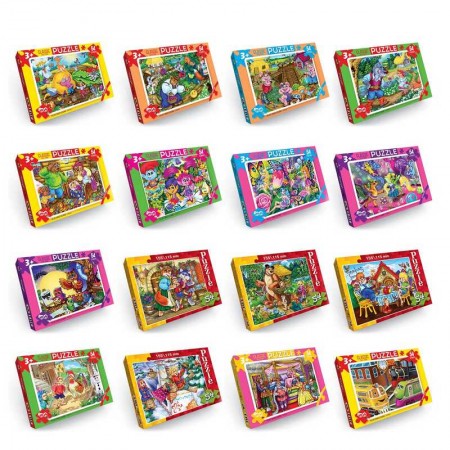 Картонные пазлы 54 элемента Danko Toys микс видов для детей от 3 лет
