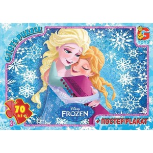 Пазли 70 eл. "G Toys" "Frozen" FR 054 + постер
