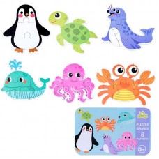 Пазли BabyToys C 74173 Морские жители 6 картинок разные цвета Пазли BabyToys C 74173 Морские жители 6 картинок разные цвета