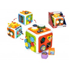 Развивающий музыкальный бизикуб Activity Box со светом и подвижными элементами HE0556