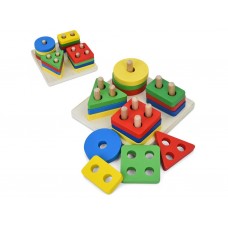 Деревянная игрушка Геометрика, геометрические фигуры, 16 деталей MD 1352 Деревянная игрушка Геометрика, геометрические фигуры, 16 деталей MD 1352