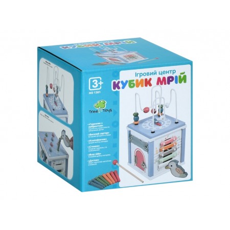 Деревянный развивающий игровой центр, бизикуб MD 1381, 6в1, Tree Toys