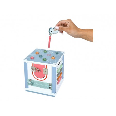 Деревянный развивающий игровой центр, бизикуб MD 1381, 6в1, Tree Toys