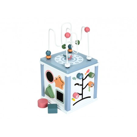 Деревянный развивающий игровой центр, бизикуб MD 1381, 6в1, Tree Toys