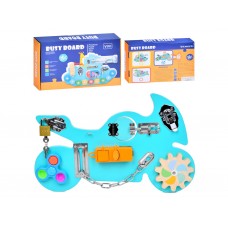 Деревянная игрушка бизиборд Мотоцикл MD 0800