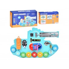Деревянная игрушка бизиборд Танк MD 0802