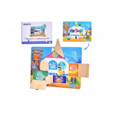 Деревянная игрушка Бизиборд шнуровка, открываются двери, засовы MD0888 Деревянная игрушка Бизиборд шнуровка, открываются двери, засовы MD0888