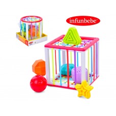Игра сортер, грани с резинками, фигуры 6 шт погремушка, 2 вида PLC488-PLC388