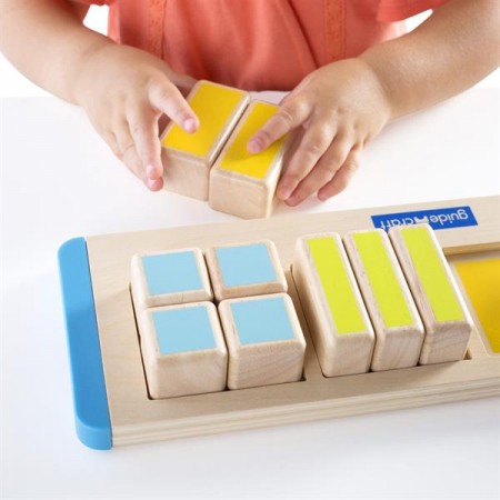 Деревянный пазл-сортер Guidecraft Manipulatives Части квадрата G6748 Деревянный пазл-сортер Guidecraft Manipulatives Части квадрата G6748
