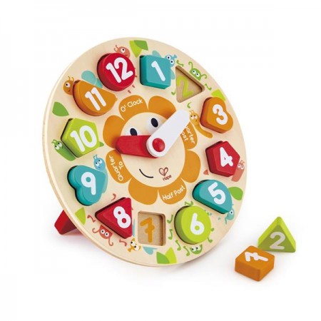 Деревянный пазл-сортер Hape Часы E1622 Деревянный пазл-сортер Hape Часы E1622