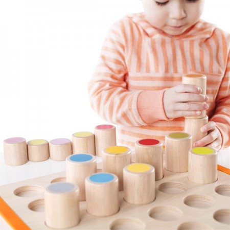 Дерев'яний сортер Guidecraft Manipulatives Кольорові циліндри G6734