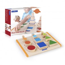 Деревянный сортер Guidecraft Manipulatives Фигуры и размеры G6737 Деревянный сортер Guidecraft Manipulatives Фигуры и размеры G6737