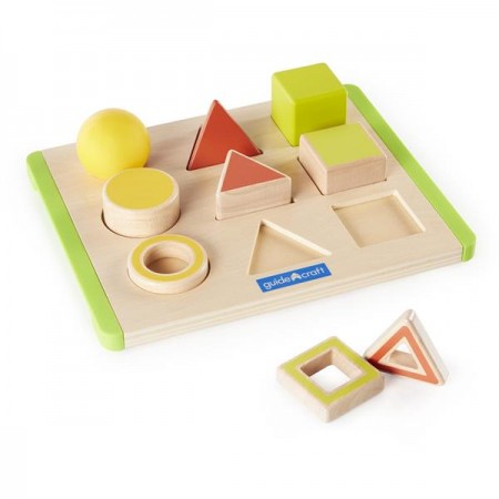 Дерев'яний сортер Guidecraft Manipulatives Фігури в просторі G6744 Дерев'яний сортер Guidecraft Manipulatives Фігури в просторі G6744