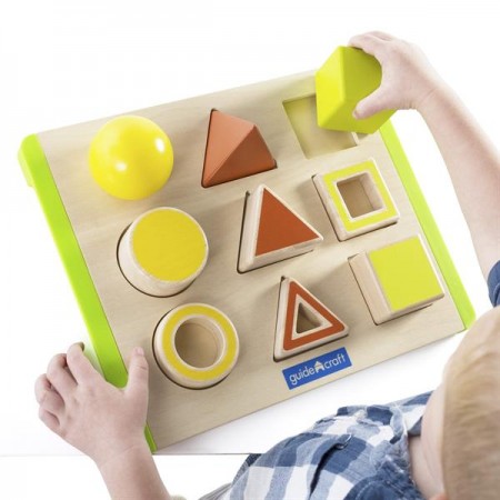 Дерев'яний сортер Guidecraft Manipulatives Фігури в просторі G6744 Дерев'яний сортер Guidecraft Manipulatives Фігури в просторі G6744