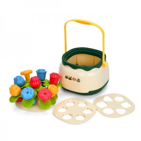 Развивающая игра BabyToys HE8033 горшок с цветами, шнуровка и сортер Развивающая игра BabyToys HE8033 горшок с цветами, шнуровка и сортер