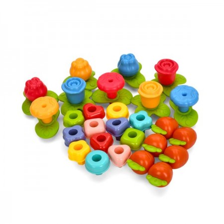 Развивающая игра BabyToys HE8033 горшок с цветами, шнуровка и сортер Развивающая игра BabyToys HE8033 горшок с цветами, шнуровка и сортер