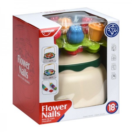Развивающая игра BabyToys HE8033 горшок с цветами, шнуровка и сортер Развивающая игра BabyToys HE8033 горшок с цветами, шнуровка и сортер