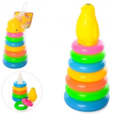 Детская пирамидка с животными BabyToys 7 колец, 19 см Детская пирамидка с животными BabyToys 7 колец, 19 см