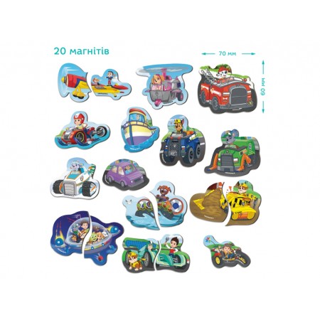 Набір магнітів Paw Patrol, Дорожні пригоди, DoDo 200667 Набір магнітів Paw Patrol, Дорожні пригоди, DoDo 200667