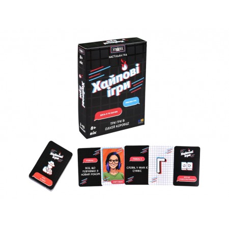 Настольная карточная игра "Хайповые игры", набор из 3 игр, Strateg 30946 Настольная карточная игра "Хайповые игры", набор из 3 игр, Strateg 30946