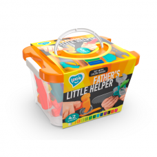 Father's Little Helper ТМ Lovin Набір тіста для ліплення Комплектація: 

тесто для ліплення у стеках по 20 гр. -42 шт.
пластикові будівельні інструменти-молди -6 шт.
Інструкція – 1 шт.