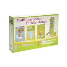 Деревянная джанга-пазл Multifunctional Puzzle Jenga Strateg 30980