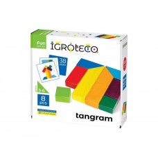 Головоломка деревянная Танграм 8 элементов + карты с задачами, Igroteco 900446
