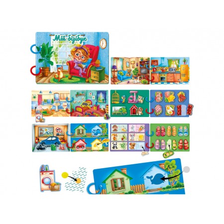 Игра развивающая с липучками Бизи бук Мой дом, Vladi Toys VT1310-08 Игра развивающая с липучками Бизи бук Мой дом, Vladi Toys VT1310-08